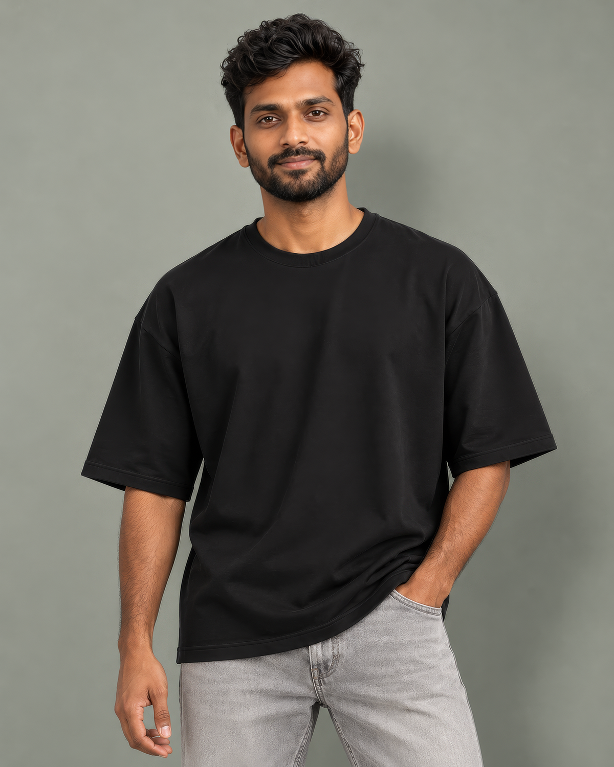 Golden Dragon Back Print Oversized Black T-Shirt – Minimal Front Streetwear Tee